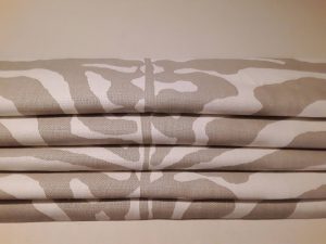 Zebra print roman blind
