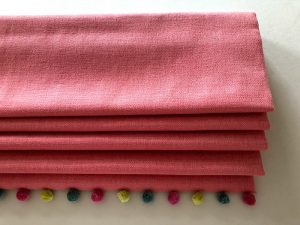 Roman Blind with Pom Pom trim